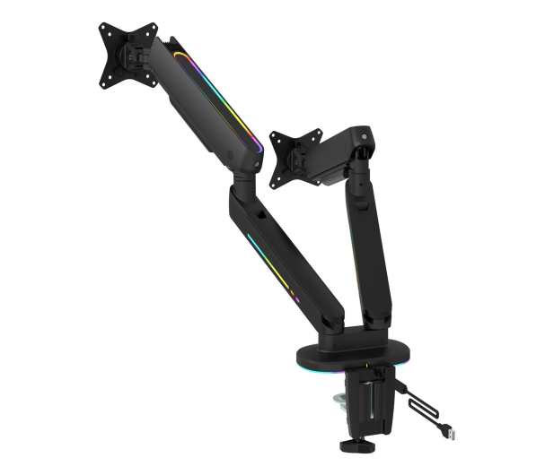 Deltaco Podwójny uchwyt GAM-135 RGB - Czarny - 1115376 - zdjęcie 4